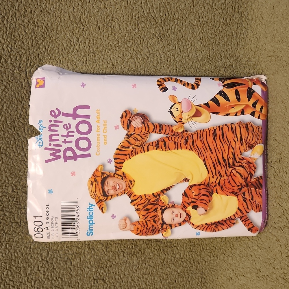 Uncut Pattern - Simplicity - Disney's Tigger from Winnie the Pooh